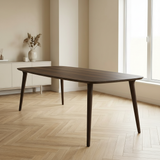 Danish Oval Oak Table - Triangle Set - Dark Oak