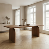 Danish Oval Oak Table - Triangle Set - Dark Oak