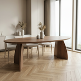 Danish Oval Oak Table - Triangle Set - Dark Oak
