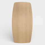 Table ovale danoise en chêne - Ensemble triangulaire - Chêne foncé