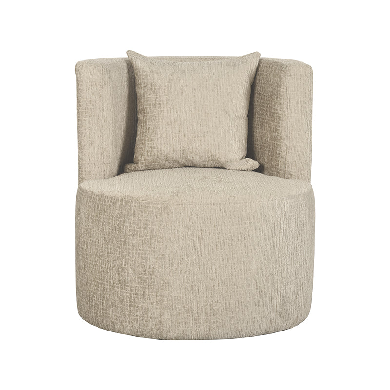 Fauteuil Evy - Beige - Fluweel