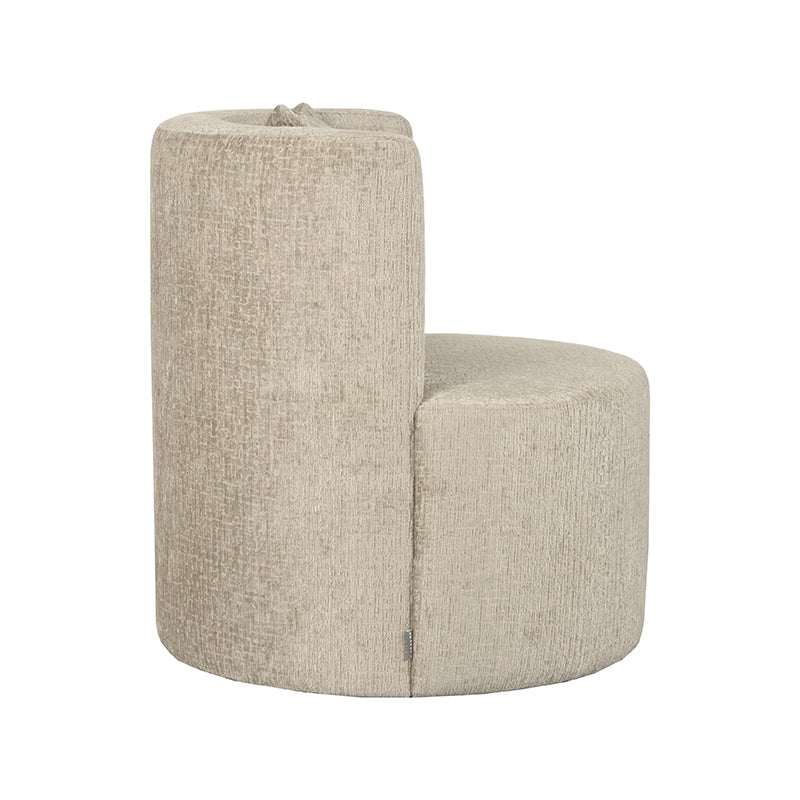 Fauteuil Evy - Beige - Fluweel