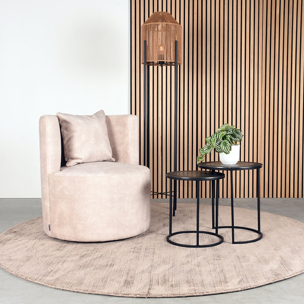 Fauteuil Evy - Natuurlijk - Fluweel