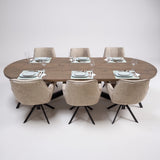 Tafel plat ovaal eikenhout - Matrix XL - Zand