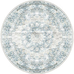 Vloerkleed Viola Blue Rond - Blauw Rond