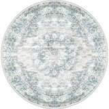 Vloerkleed Viola Blue Rond - Blauw Rond