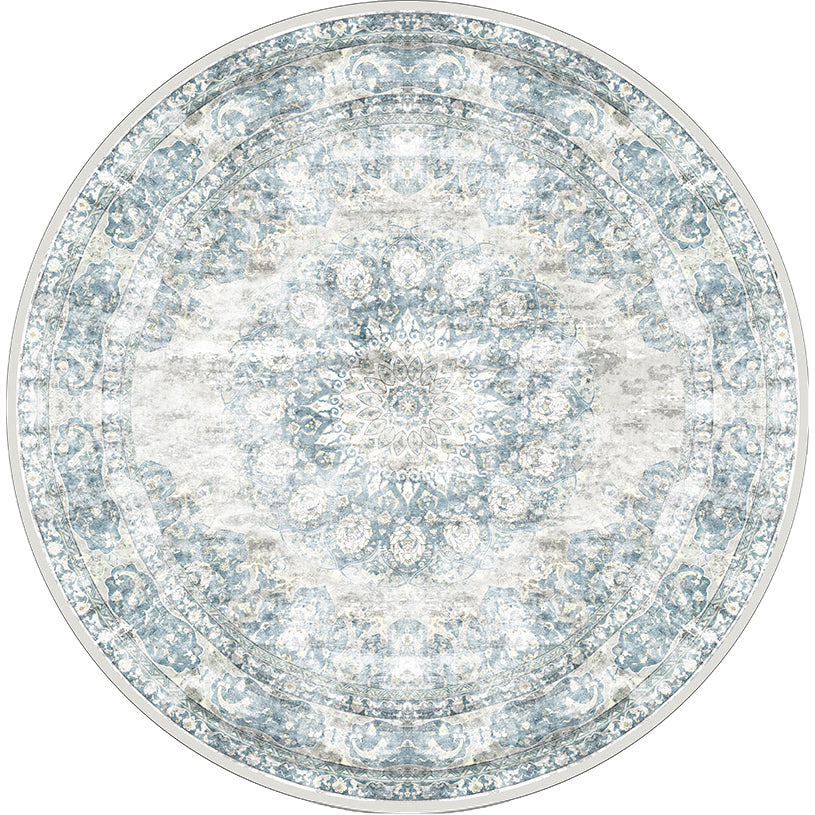 Vloerkleed Viola Blue Rond - Blauw Rond