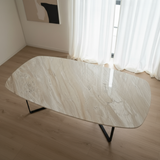 Ajax volakas gold marmer Eetkametafel - Deens Ovaal