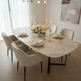 Ajax volakas gold marmer Eetkametafel - Deens Ovaal