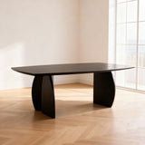 Tafel Deens Ovaal Eikenhout - Set Driehoek poot