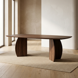 Tafel Deens Ovaal Eikenhout - Set Driehoek poot