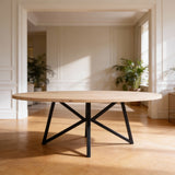 Tafel Deens Ovaal Eikenhout - Flower