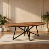 Tafel Deens Ovaal Eikenhout - Flower