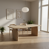 Danish Oval Oak Table - Triangle Set - Dark Oak