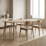 Danish Oval Oak Table - Triangle Set - Dark Oak