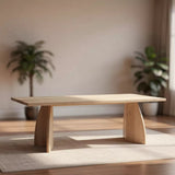 Tafel Rechthoekig Eikenhout - Driehoek Poot