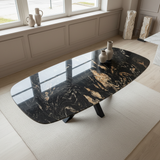 Cosmic Black Eetkametafel - Plat Ovaal