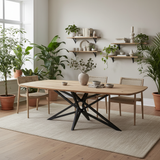 Tafel Deens Ovaal Eikenhout - Star