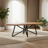 Tafel Deens Ovaal Eikenhout - Flower