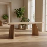 Tafel Rechthoekig Eikenhout - Driehoek Poot