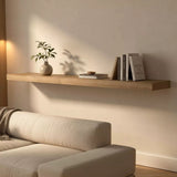 Wandplank rechte rand - op maat gemaakt van massief eiken