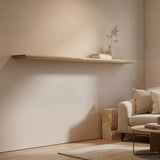 Wandplank verjongd - op maat gemaakt van massief eiken