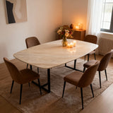 Ajax volakas gold marmer Eetkametafel - Deens Ovaal