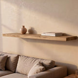 Wandplank rechte rand oud eiken - op maat gemaakt van massief eiken