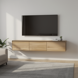 Massief Eiken Zwevend TV-Meubel op Maat