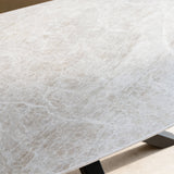 Quartz Taj Mahal eettafel met matrix poot