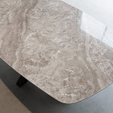 Quartz Perola eettafel met matrix poot