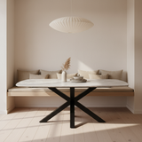 Quartz Taj Mahal eettafel met matrix poot