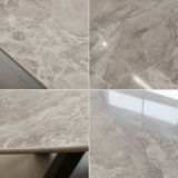 Quartz Perola eettafel met matrix poot