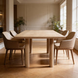 Tafel Rechthoekig Eikenhout - Pilaar poot