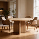 Tafel Rond Eikenhout - Slot Onderstel