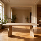 Tafel Rechthoekig Eikenhout - Driehoek Poot