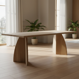 Tafel Rechthoekig Eikenhout - Driehoek Poot