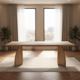 Tafel Rechthoekig Eikenhout - Driehoek Poot