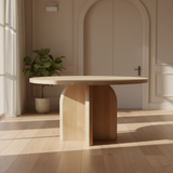 Tafel Rond Eikenhout - Slot Onderstel