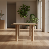 Tafel Rechthoekig Eikenhout - Pilaar poot