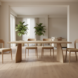 Tafel Rechthoekig Eikenhout - Driehoek Poot