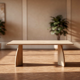 Tafel Rechthoekig Eikenhout - Driehoek Poot