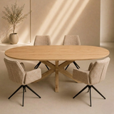 Plat ovaal Eikenhout - Matrix hout