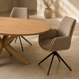 Plat ovaal Eikenhout - Matrix hout