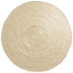 Vloerkleed Jute Bleached Rond - Geel Rond