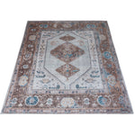Vloerkleed Karaca Blue/Brown 06 - Bruin Rechthoekig