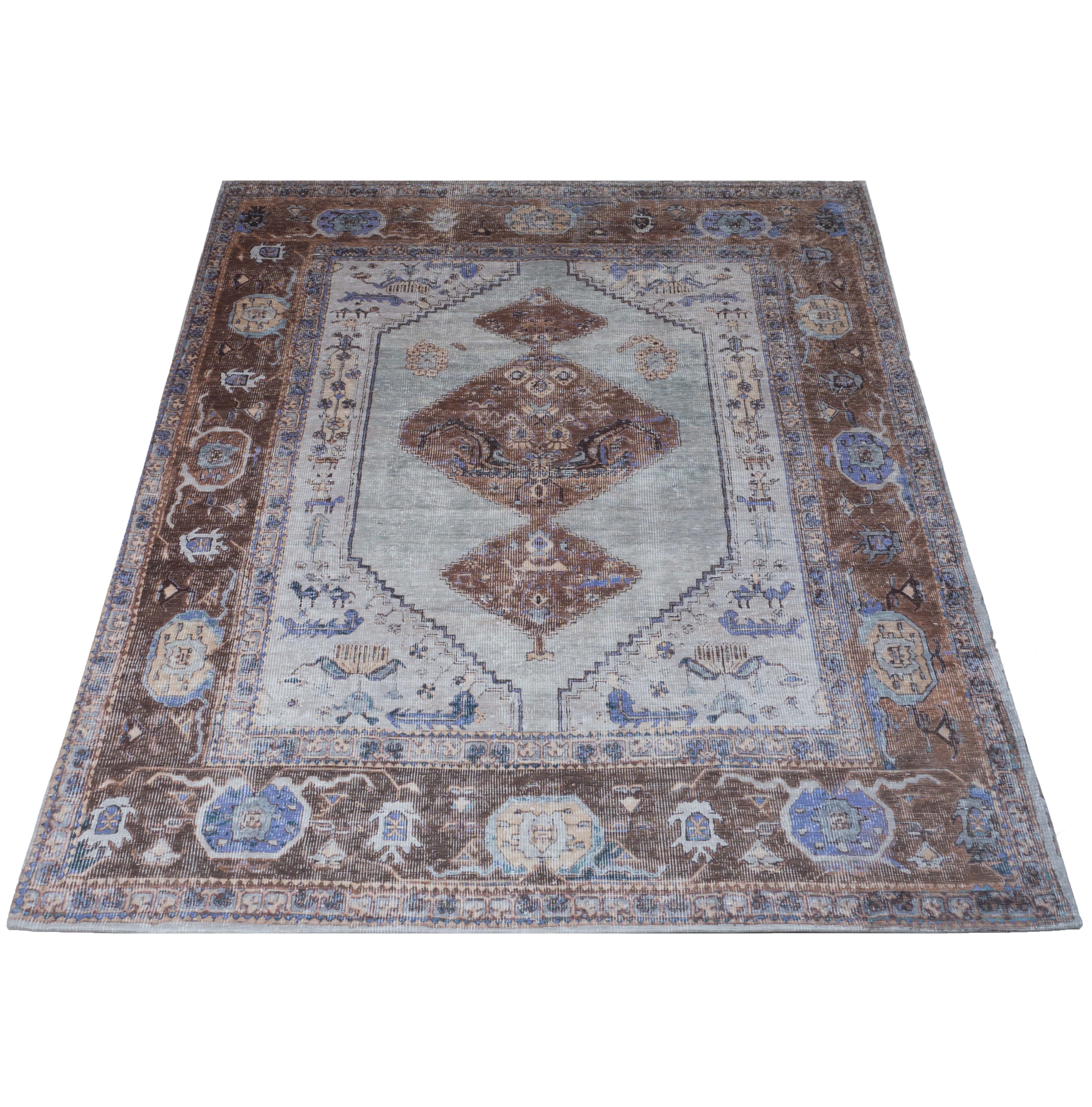 Vloerkleed Karaca Purple/Brown 07 - Paars Rechthoekig