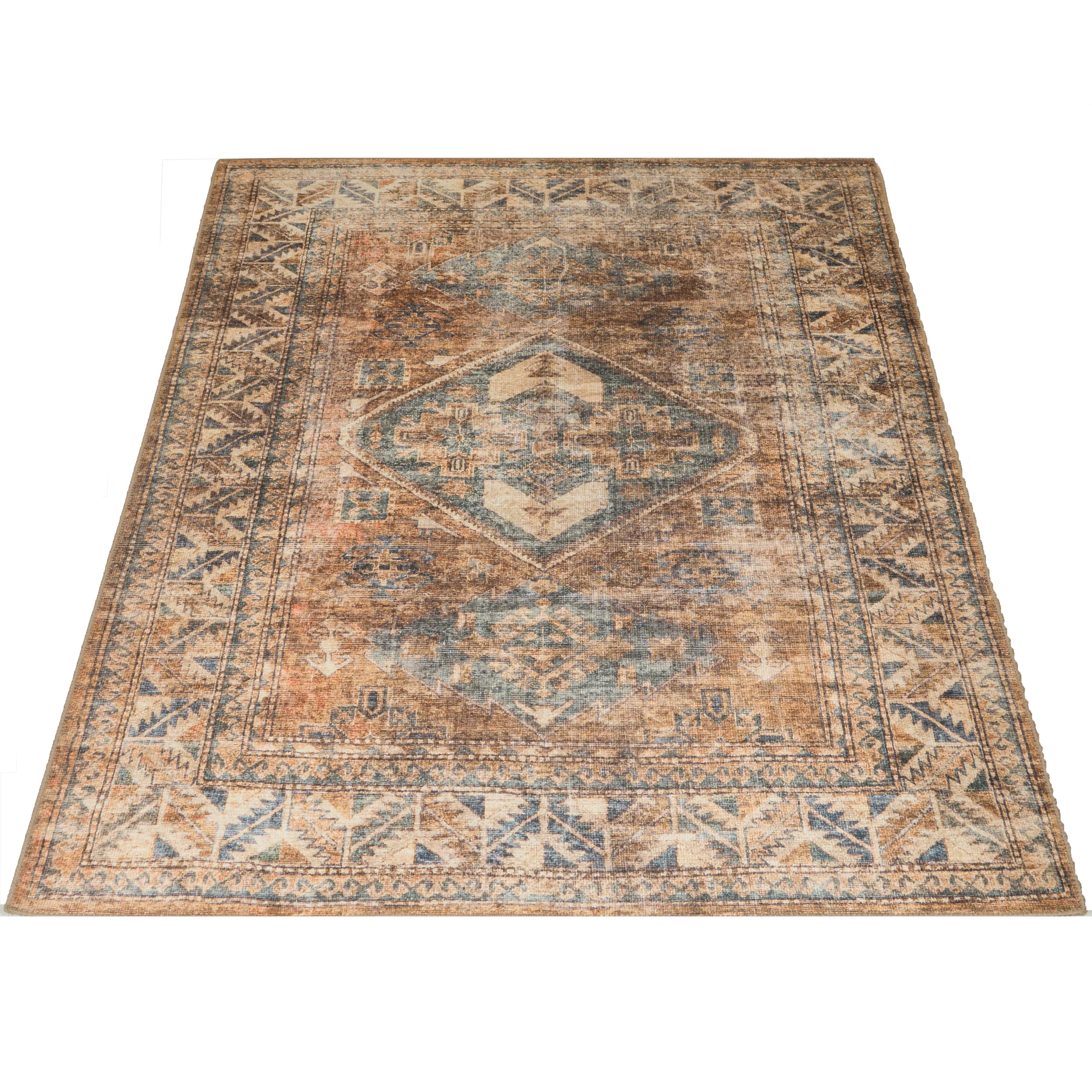 Vloerkleed Laria Blue 1 - Geel Rechthoekig
