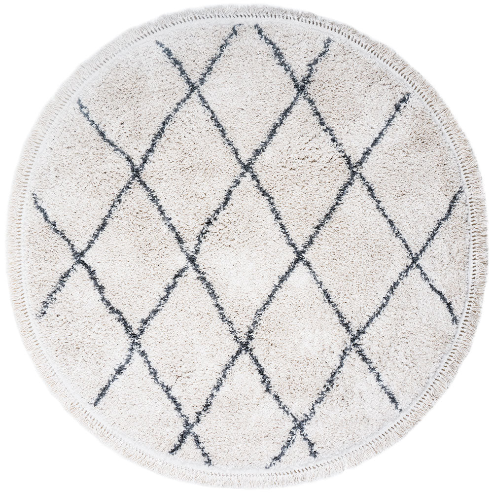 Vloerkleed Souk Cream Rond - Wit Rond