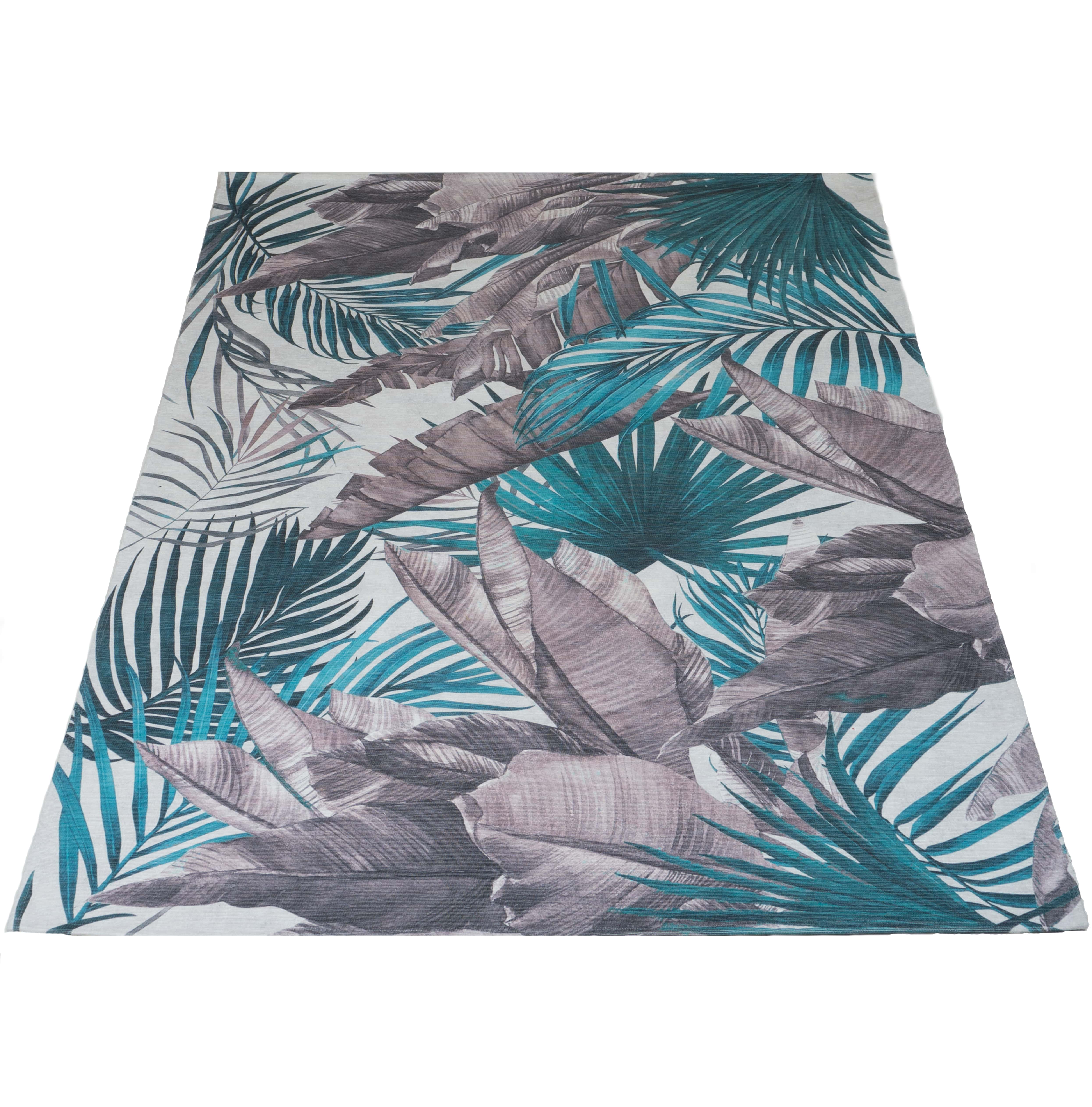 Vloerkleed Palm Green - Meerkleurig Rechthoekig